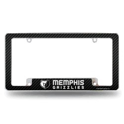Memphis Grizzlies Black 12" x 6" Chrome All Over Automotive License Plate Frame for Car/Truck/SUV