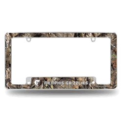 Memphis Grizzlies Mossy Oak 12" x 6" Chrome All Over Automotive License Plate Frame