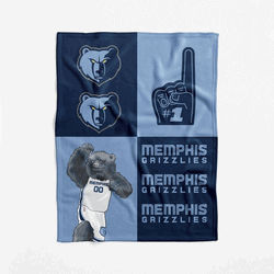 Memphis Grizzlies NBA Domino Swaddle Blanket 40x50 inches