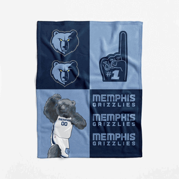 Memphis Grizzlies NBA Domino Swaddle Blanket 40x50 inches