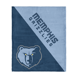 Memphis Grizzlies NBA Halftone Silk Touch Throw Blanket 46x60 inches