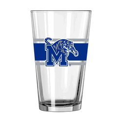 Memphis Tigers 16oz Stripe Pint Glass