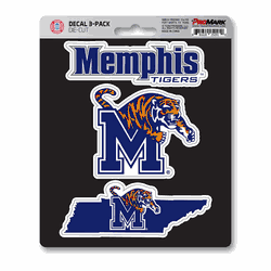 Memphis Tigers 3 Piece Decal Sticker Set