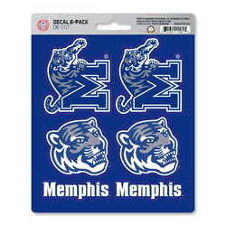Memphis Tigers 6 Count Mini Decal Sticker Pack