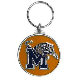 Memphis Tigers Carved Metal Key Chain
