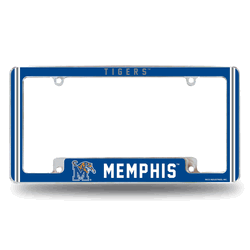 Memphis Tigers Classic 12" x 6" Chrome All Over Automotive License Plate Frame