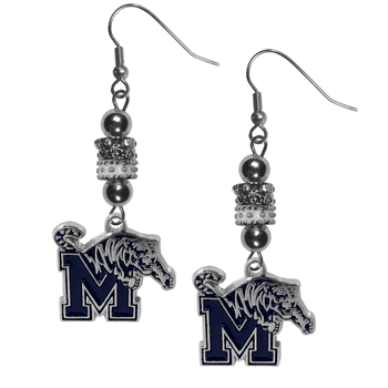 Memphis Tigers Euro Bead Earrings