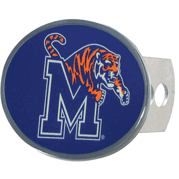 Memphis Tigers Oval Metal Hitch Cover Class II and III