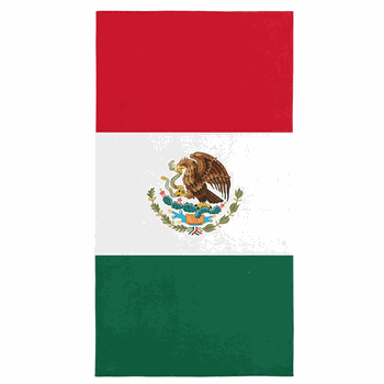 Mexico Flag Beach Towel 30x60 inches