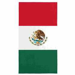 Mexico Flag Beach Towel 30x60 inches