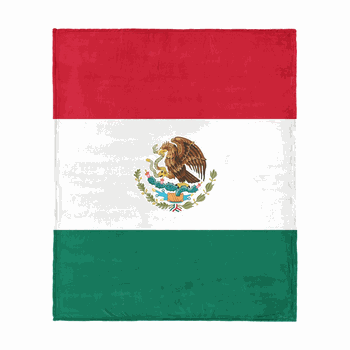 Mexico Flag Silk Touch Throw Blanket 50x60 inches