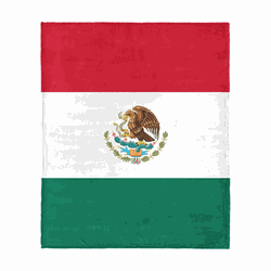 Mexico Flag Silk Touch Throw Blanket 50x60 inches