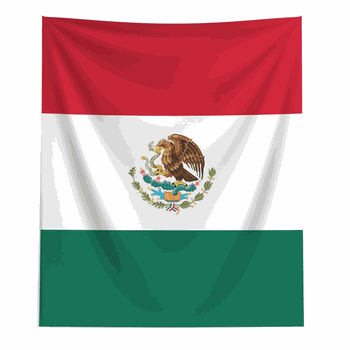 Mexico Flag Wall Hanging 50x60 inches