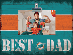 Miami Dolphins 10" x 8" Best Dad with Stripe Clip Frame