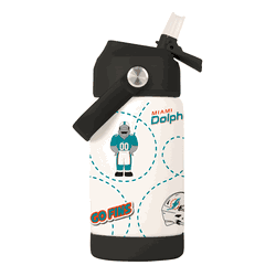 Miami Dolphins 12oz Mascot SS Kids Bottle