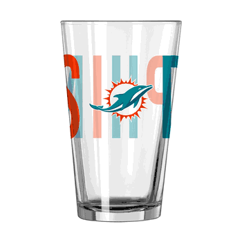 Miami Dolphins 16oz Overtime Pint Glass