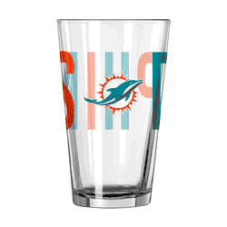 Miami Dolphins 16oz Overtime Pint Glass