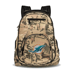 Miami Dolphins 19" Premium Laptop Backpack, Camo