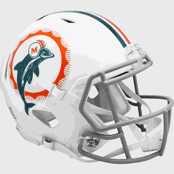 Miami Dolphins 1972  Authentic Speed Full Size Throwback Football Helmet