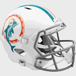 Miami Dolphins 1972 Speed Replica Full Size Throwback Helmet