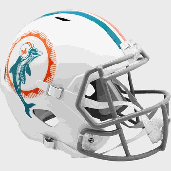 Miami Dolphins 1972 Speed Replica Full Size Throwback Helmet