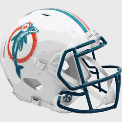 Miami Dolphins 1980 to 1996  Authentic Speed Full Size Throwback Football Helmet