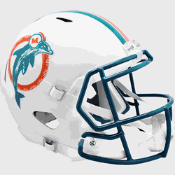 Miami Dolphins 1980 to 1996 Speed Replica Full Size Throwback Helmet