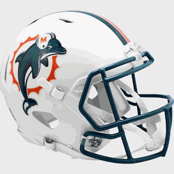 Miami Dolphins 1996 to 2012  Authentic Speed Full Size Throwback Football Helmet