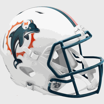 Miami Dolphins 1996 to 2012  Authentic Speed Full Size Throwback Football Helmet