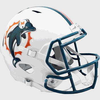 Miami Dolphins 1996 to 2012 Speed Replica Full Size Throwback Helmet