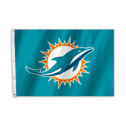 Miami Dolphins 2 Ft. X 3 Ft. Flag W/Grommetts