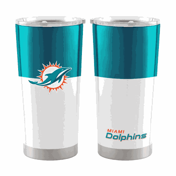 Miami Dolphins 20oz Colorblock Stainless Tumbler