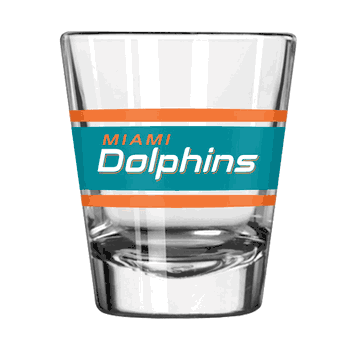 Miami Dolphins 2oz Stripe Shot Glass