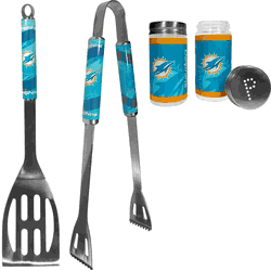 Miami Dolphins 2pc BBQ Set with Tailgate Salt & Pepper Shakers
