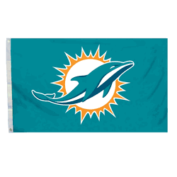 Miami Dolphins 3 Ft. X 5 Ft. Flag W/Grommetts