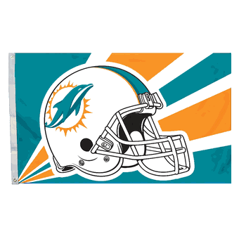Miami Dolphins 3 Ft. X 5 Ft. Flag W/Grommetts