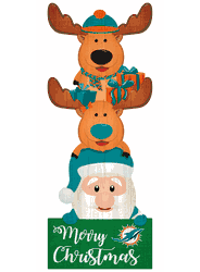 Miami Dolphins 31" Santa Stack Leaner