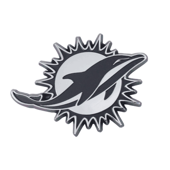 Miami Dolphins 3D Chrome Metal Emblem