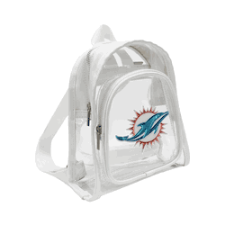 Miami Dolphins 3D Logo Clear Mini Backpack