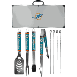 Miami Dolphins 8 pc Logo BBQ Set