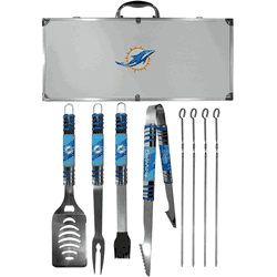 Miami Dolphins 8 pc Tailgater BBQ Set
