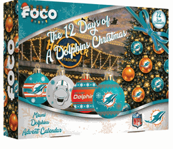 Miami Dolphins Advent Calendar Ball Ornament