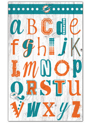 Miami Dolphins Alphabet 11x19 Sign