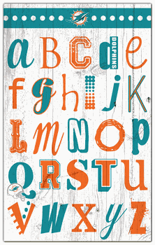 Miami Dolphins Alphabet 11x19 Sign