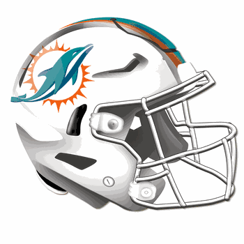 Miami Dolphins Authentic Helmet Cutout 24