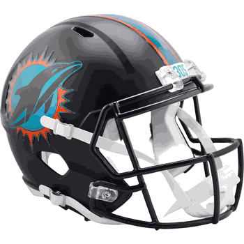 Miami Dolphins Authentic Speed Full Size Football Helmet 2025 Rivalries Collection