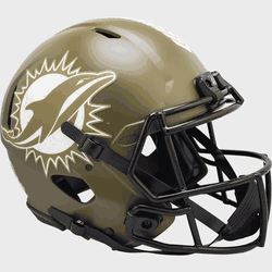 Miami Dolphins  Authentic Speed Full Size Football Helmet SALUTE TO SERVICE