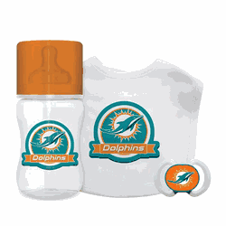 Miami Dolphins Baby Gift Set 3 Piece