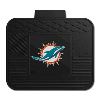 Miami Dolphins Back Seat Car Utility Mat - 14in. x 17in.