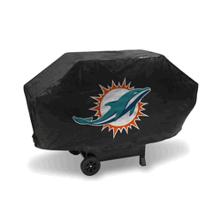 Miami Dolphins Black Deluxe Grill Cover